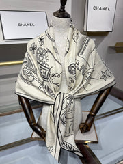 CHANEL 25S SCARF 140 IN SILK 732180