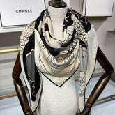 CHANEL 25S SCARF 140 IN SILK 732159