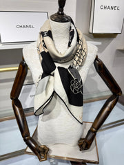 CHANEL 25S SCARF 140 IN SILK 732159