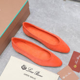 CLASSIC BALLET SHOES IN ORANGE SUEDUE