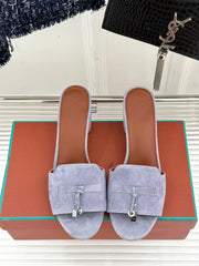 HIGH HEELS IN GREY SUEDE AND LAMBSKIN