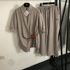 LOEWE SHIRT & STRAIGHT-LEG PANTS SET STYLE 166