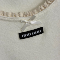 MIUMIU SHORT-SLEEVE KNIT TOP STYLE 381