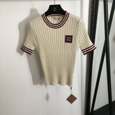 MIUMIU SHORT-SLEEVE KNIT TOP STYLE 296