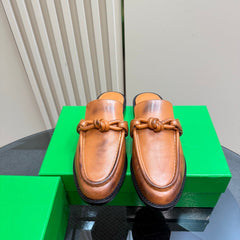 ASTAIRE MULE IN CINNAMON BROWN CALFSKIN
