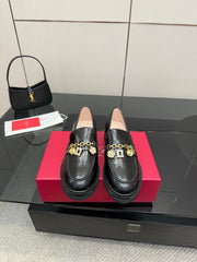 ROGER VIVIER 25S RANGERS CHAIN LOAFER IN BLACK CALFSKIN