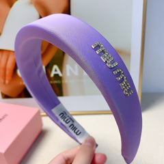 THICK HEADBAND IN PURPLE SILK 241199