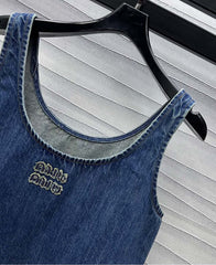 Miu Blue Denim Mini Dress