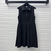 Loew Black Trapeze Dress In Stretch Viscose 224854