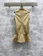 Gucci 25 Polo Shift Dress Cookies And Cream Polyester 231769