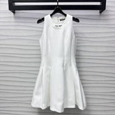 MIUMIU SLEEVELESS WHITE DRESS 267834