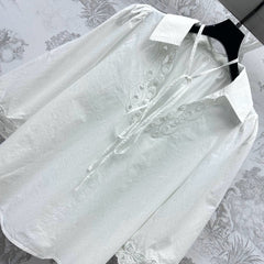 GUCCI 25S EMBROIDERED LONG SLEEVE SHIRT 264651