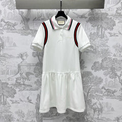 GUCCI 25S PLEATED SHORT-SLEEVE DRESS 264671