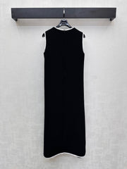 MIU 25S LONG VEST DRESS IN ACETATE 264519
