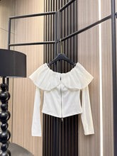 MIUMIU LONG-SLEEVE ZIP-UP TEE STYLE 269