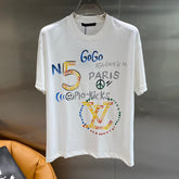 LV WHITE COTTON GRAFFITI T-SHIRT 238907