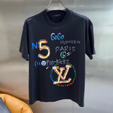 LV BLACK COTTON GRAFFITI T-SHIRT 238908