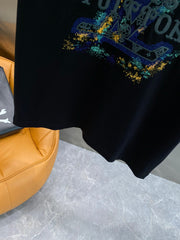 LV BLACK COTTON T-SHIRT COLORFUL LOGO 238905