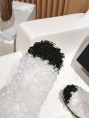 SHORT BOOTS IN WHITE LAMB FUR AND LAMBSKIN 962188