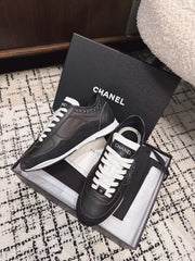 TRAINERS SNEAKER IN BLACK CALFSKIN AND SUEDE