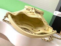 CHANEL 25S MINI BUCKET BAG 12 IN YELLOW CALFSKIN GOLD HARDWARE