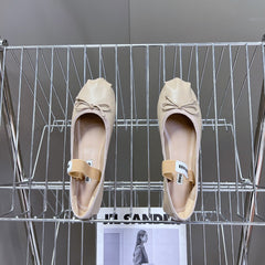 BALLET FLAT SHOES LIGHT NUDE SHEEPSKIN