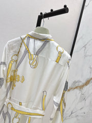 HERMES 25S LONG SILK DRESS 043