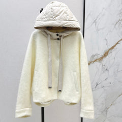 MAX MARA 25S HOODED KNIT JACKET 106