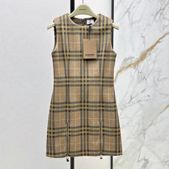 BURBERRY 25S PLAID VEST DRESS 099