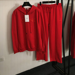 CELINE 25S HOODIE AND WIDE-LEG ELASTIC PANTS SET 0106