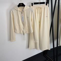 ALO JACKET & STRAIGHT-LEG SWEATPANTS SET STYLE 112