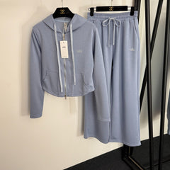 ALO JACKET & STRAIGHT-LEG SWEATPANTS SET STYLE 113