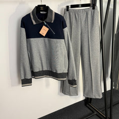 MIUMIU SWEATSHIRT AND STRAIGHT PANTS SET STYLE 224
