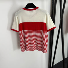 MIUMIU SHORT-SLEEVE KNIT TOP STYLE 360