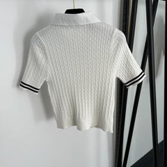 DIOR 25S SHORT-SLEEVE KNIT TOP STYLE 097