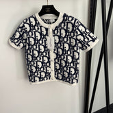 DIOR 25S SHORT-SLEEVE KNITTED CARDIGAN STYLE 330