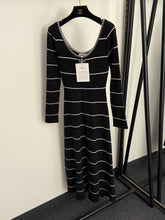 CHANEL 25S STRIPED KNIT SWEATER DRESS 335