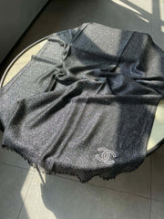 SCARF 210 CM IN BLACK CASHMERE 402208