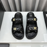 dad sandals black patent lambskin mules
