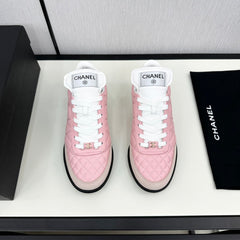 SPORTS SHOES IN LIGHT PINK CALFSKIN