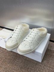 STAR SNEAKER IN WHITE CALFSKIN AND SHEARLING