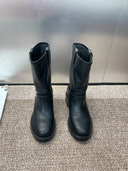DIOR 25S D-QUEST BOOTS 45MM IN BLACK CALFSKIN