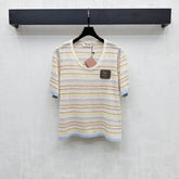 MIUMIU STRIPED KNIT T-SHIRT 273768