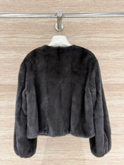 HERMES 25S SHORT MINK FUR COAT 177