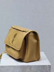 NIKI MEDIUM 28 IN DIJON YELLOW ELEPHANT PATTERN LAMBSKIN