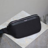 YSL 25S CLASSIC CROSSBODY BAG 26 IN BLACK CANVAS SILVER HARDWRE