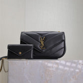 LOULOU MINI 20 IN BLACK SHEEPSKIN GOLD HARDWARE