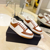 SL SL/61 SNEAKERS WHITE-BROWN CALFSKIN