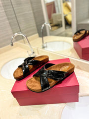 CROSSOVER - STRAP BLACK CALFSKIN SLIDE