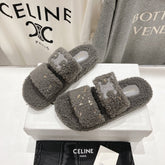 DAD SANDALS FOSSIL GRAY PURE SHEEP WOOL